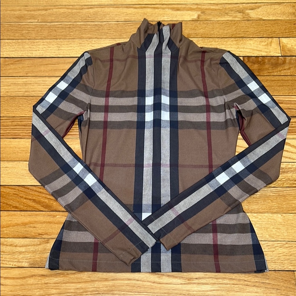 Burberry Check Turtleneck